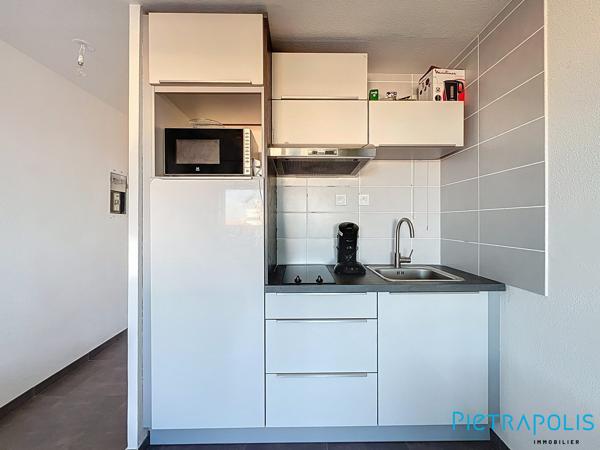 FRONTIGNAN PLAGE : Studio meublé avec loggia, entièrement rénové, place de parking