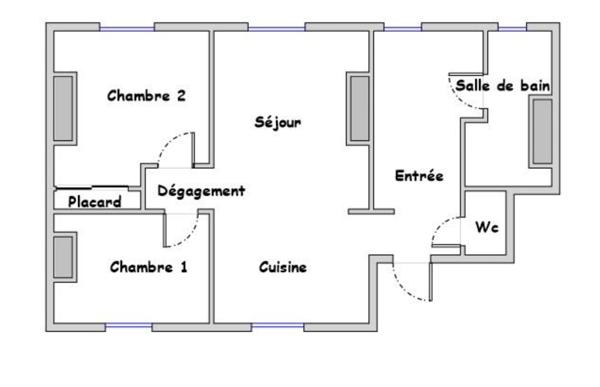 Appartement 3 pièce(s) 65 m2