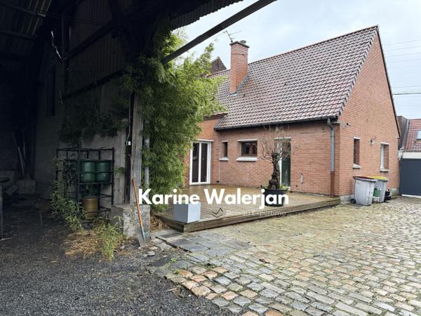 Carvin (62220) MAISON FAMILIALE 111 M2 AVEC DEPENDANCE AMENAGEABLE + HANGAR + ACCES CAMPING CAR