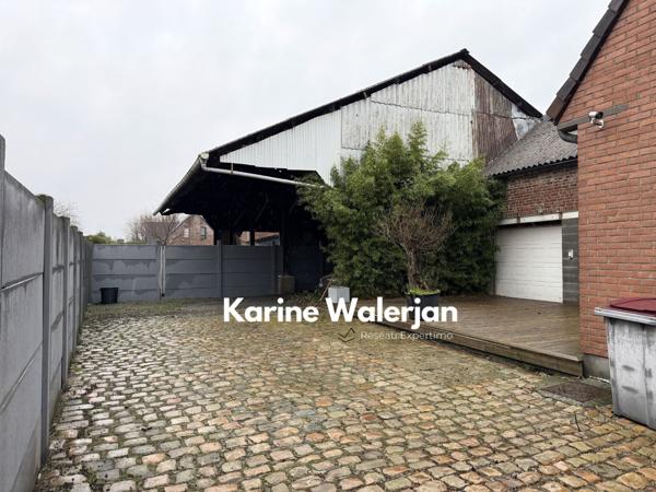 Carvin (62220) MAISON FAMILIALE 111 M2 AVEC DEPENDANCE AMENAGEABLE + HANGAR + ACCES CAMPING CAR