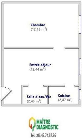 Deux pièces calme et lumineux