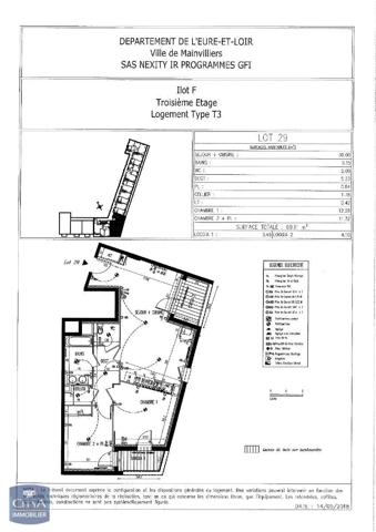 Appartement à louer 3 pièces 69.11m² Mainvilliers (28300)