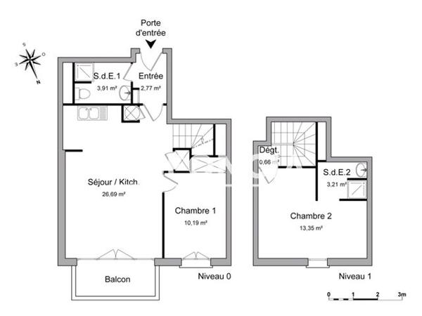 À vendre Appartement 3 pièces 60.78 m² - Caluire-et-cuire 69300