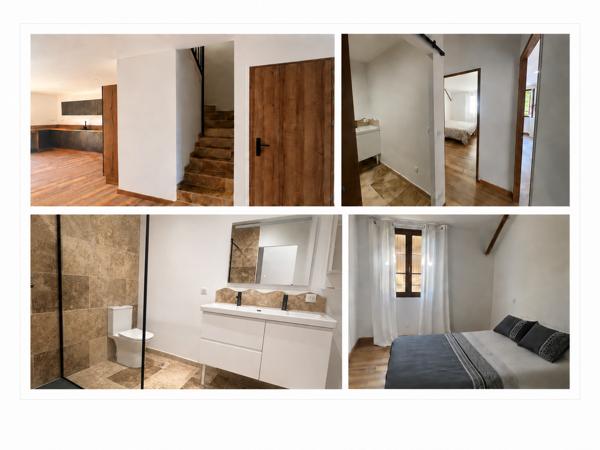 L'Isle-sur-la-Sorgue — Maison contemporaine où l'on pose ses valises, 2 cours (terrasses) privatives, parking A moins de 3 kms du centre historique de l'Isle sur la Sorgue , cette maison de 112 m² conjugue ce que beaucoup recherchent aujourd’hui : du charme, de la lumière, des extérieurs, du stationnement .