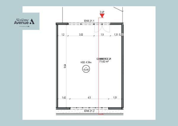 Local commercial 71.6 m2