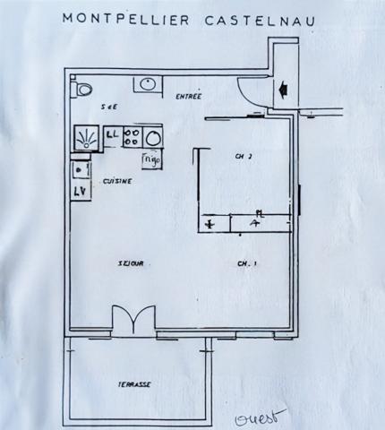 Castelnau-le-Lez (34170) Résidence fermée, sécurisée et arborée T2 avec parking et terrasse.