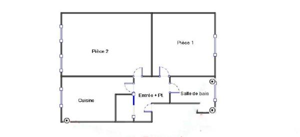 a Douai Gare (59), Appartement 2 pièces, 42 m², 1 chambre
