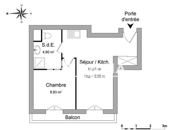 Location Appartement 2 pièces 32.78 m² - 203 BOULEVARD DAVOUT Paris 75020