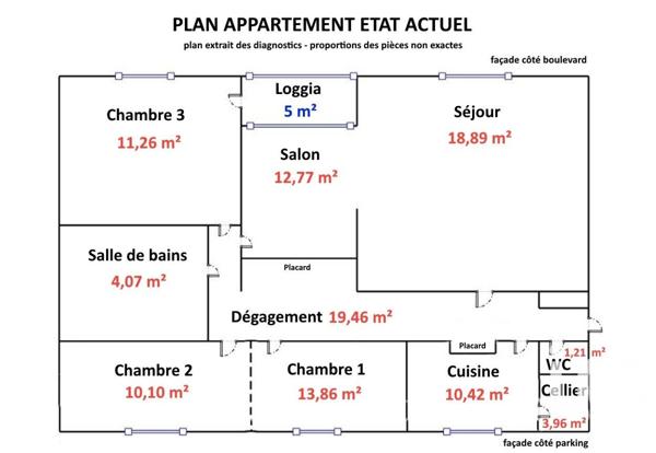 Appartement 4 pièces de 106 m² à Poitiers (86000)