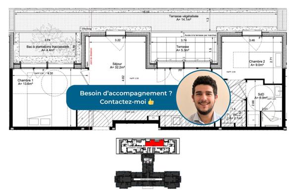 Appartement à vendre 3 pièces 62 m² Clermont-Ferrand