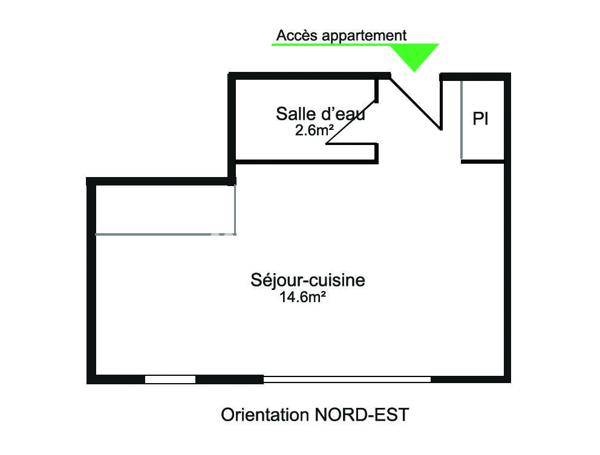 Appartement 1 pièce - 17 m²