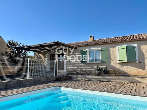 10 min Nord-Est - Villa plain pied 3 chambres, piscine sur terrain 600 m²