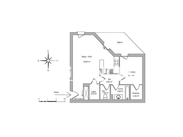 Location Appartement 2 pièces 47.5 m² - 129 AVENUE LEON BLUM Agen 47000