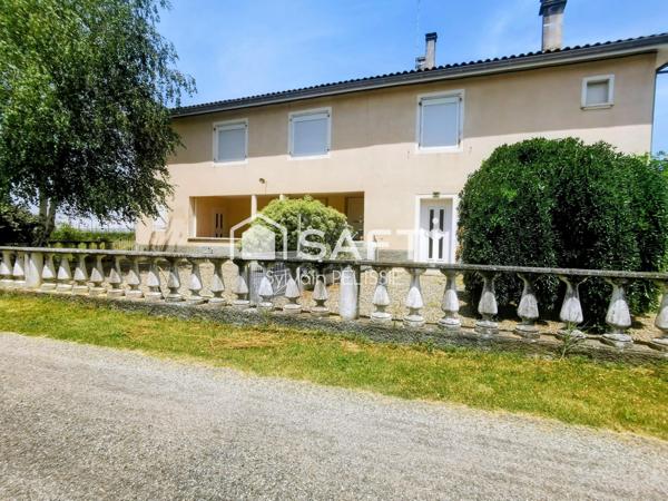 Rare proche de Castelsarrasin : Grande bâtisse de caractère (DPE C) aux volumes exceptionnels et calme absolu !