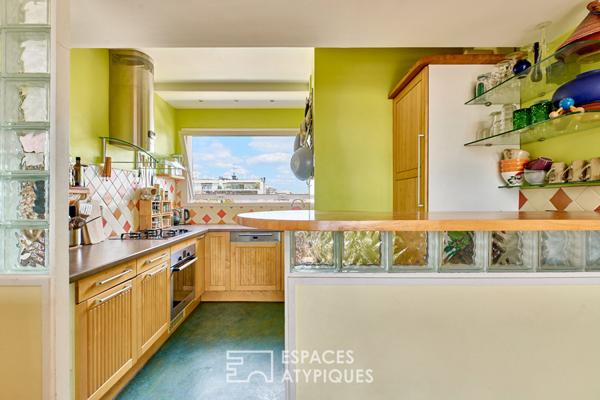 Appartement en dernier étage avec terrasses et vues dégagées