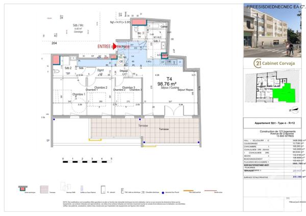 Appartement T4 à vendre  4 pièces - 95,85 m2 ISTRES - 13