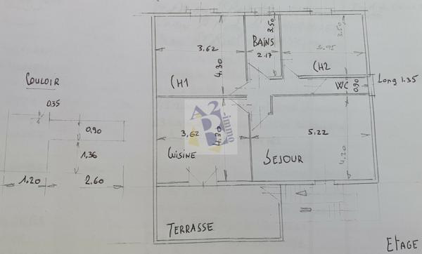 Vente maison de ville Angouleme (16000), 108.00m² avec 5 pièce(s) dont 2 chambre(s) sur 50.00m² de terrain. Agence Allard Brimeaud