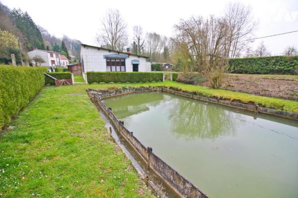 Maison de campagne et étang