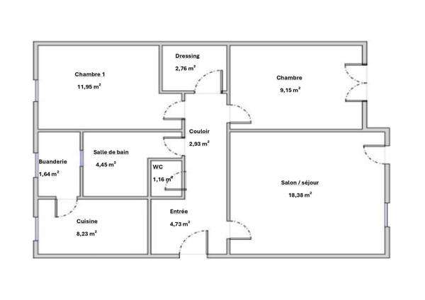 A VISITER SUR LE PONTET (84)  - APPARTEMENT DE 66 M² ENV. 2 CHAMBRES