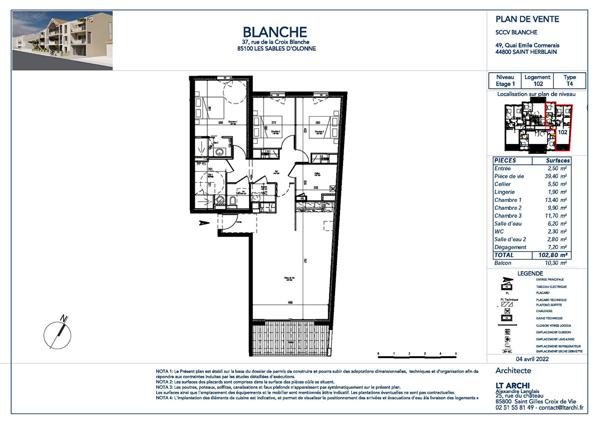 DUPLEX Les Sables D Olonne 4 pièce(s) 81.91 m2