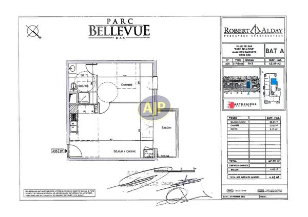 Vente appartement Dax : 144 000 € - AJP Mateille Immobilier Biarritz