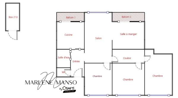 T4 avec cellier + 2 balcons abrités + ascenseur
