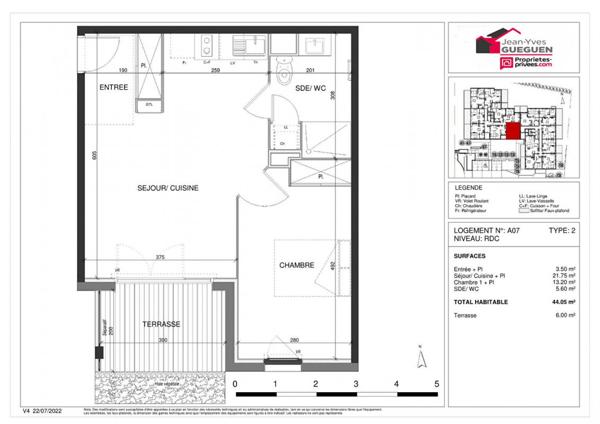 ESCALQUENS T2 44 m² neuf RT2012