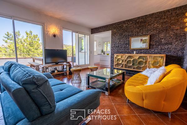 Belle maison moderne entre mer et montagne, avec vue imprenable