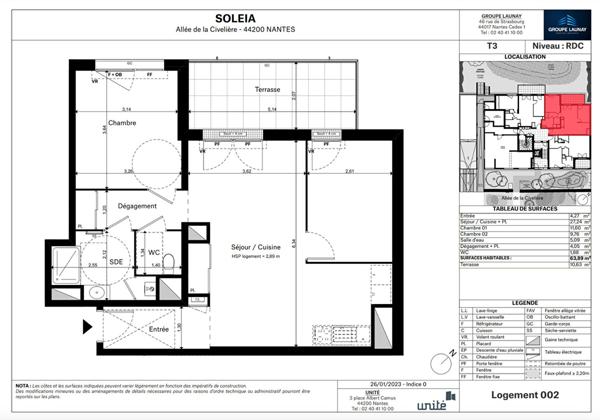 T3  Nantes Sud Livraison  2 eme trimestre 2026