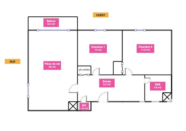 Appartement à vendre 3 pièces 62,63 m² Nantes
