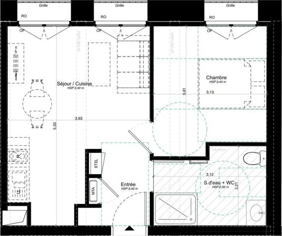Appartement T2 de standing - ascenseur - Brive hyper centre