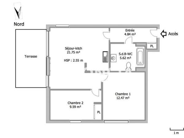 Location Appartement 3 pièces 54.27 m² - RUE RENE CASSIN Lieusaint 77127