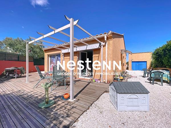 Charmante villa récente de 2014, 4 faces à Pia, plain-pied, 3 chambres, jardin et garage