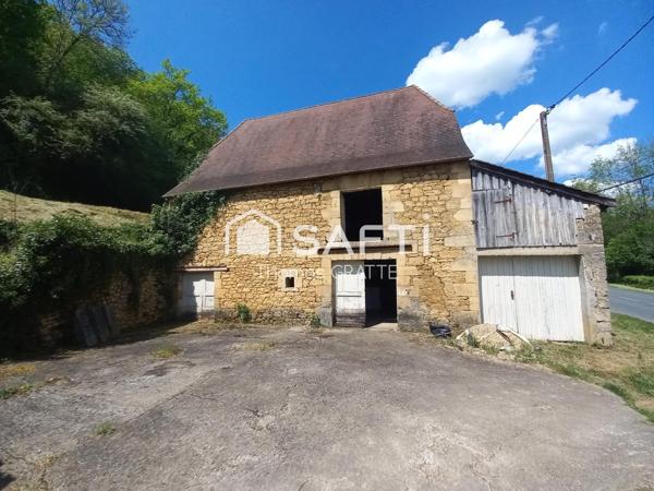 Grange en pierre 130 m², Proche Sarlat, Toiture neuve + garage