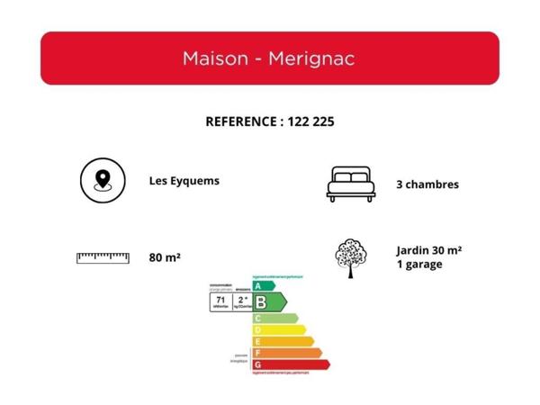 Maison à vendre 4 pièces de 80 m²