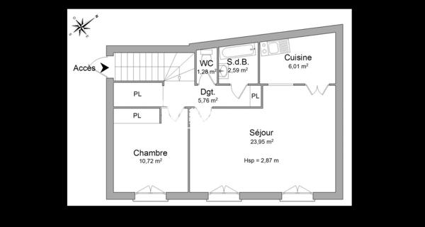 À vendre Appartement 2 pièces 51.51 m² - Poitiers 86000