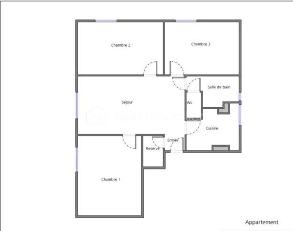 Appartement de 58 m²