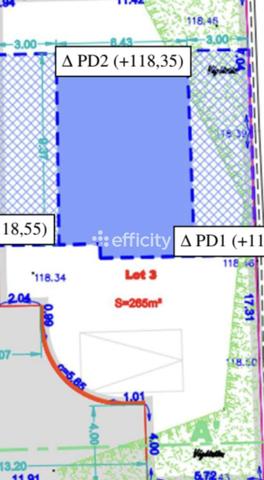 Terrain - 265 m² Exclusivité efficity