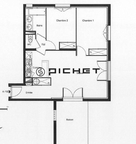 Appartement 3 pièces 60 m² CREON - 33670