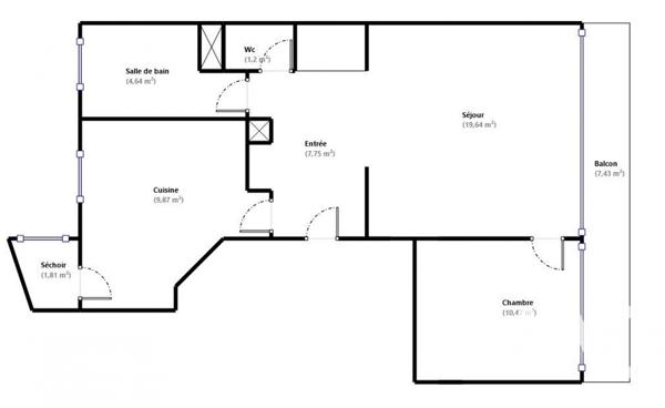 Appartement à vendre 2 pièces 55 m² Les Pavillons-sous-Bois