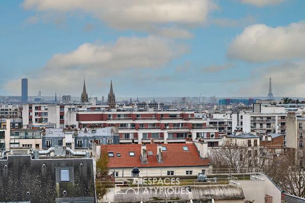 Ensemble de caractère avec balcons en dernier étage