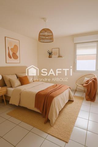 T3 rdc avec jardin 180m2 et piscine en résidence