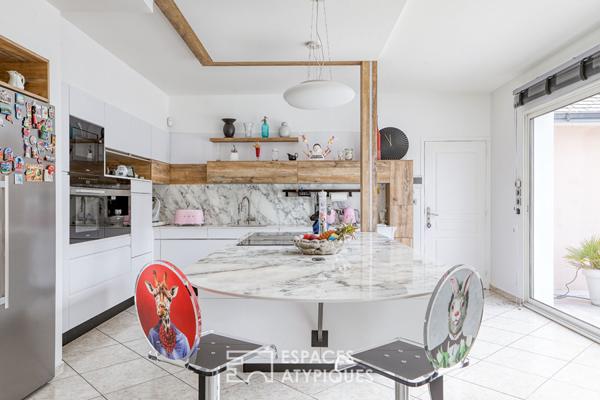 Villa contemporaine avec piscine & spa : l’élégance d’une vie dedans-dehors, au coeur de Pruniers