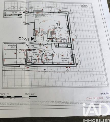 Appartement à vendre 3 pièces 63 m² Bordeaux