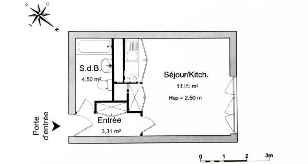 À vendre Studio 25.02 m² - Paris 75015