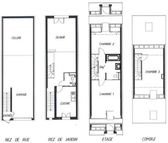 Bois-d'Arcy (78390) Maison rénovée avec jardin exposé plein sud, 3 chambres, décoration contemporaine, aucun travaux.