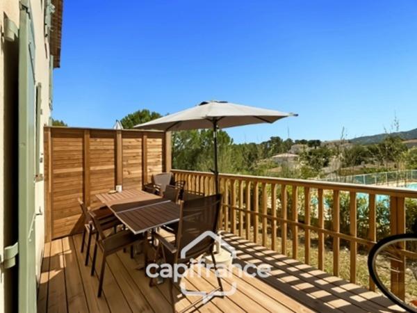DOMAINE DE PONT ROYAL, BASTIDON climatisé et  meublé , 3 vraies chambres de  62 m2 avec vue dégagée,  piscine Résidentielle, emplacement  pour le véhicule