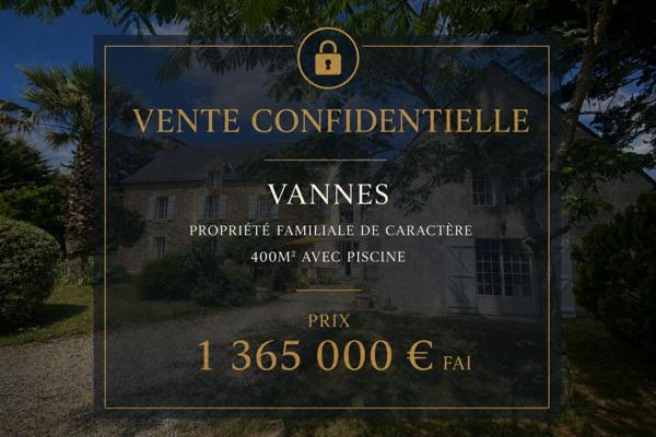 VANNES propriété familiale avec piscine et dépendance