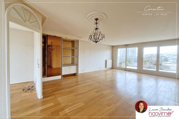 Saint-Félix vue Erdre, 5 pièces 121 m2 dernier étage avec 2 terrasses 3 garages