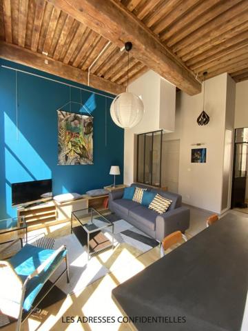 Lyon 1er - Croix Rousse - Superbe appartement canut T2 meublé avec mezzanine